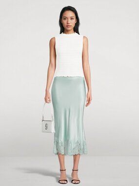 REFORMATION Carolina Silk Skirt- Size Large